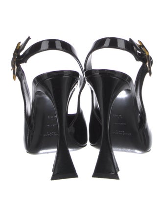 Saint Laurent Patent Leather Slingback Pumps