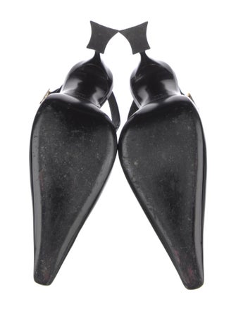 Saint Laurent Patent Leather Slingback Pumps
