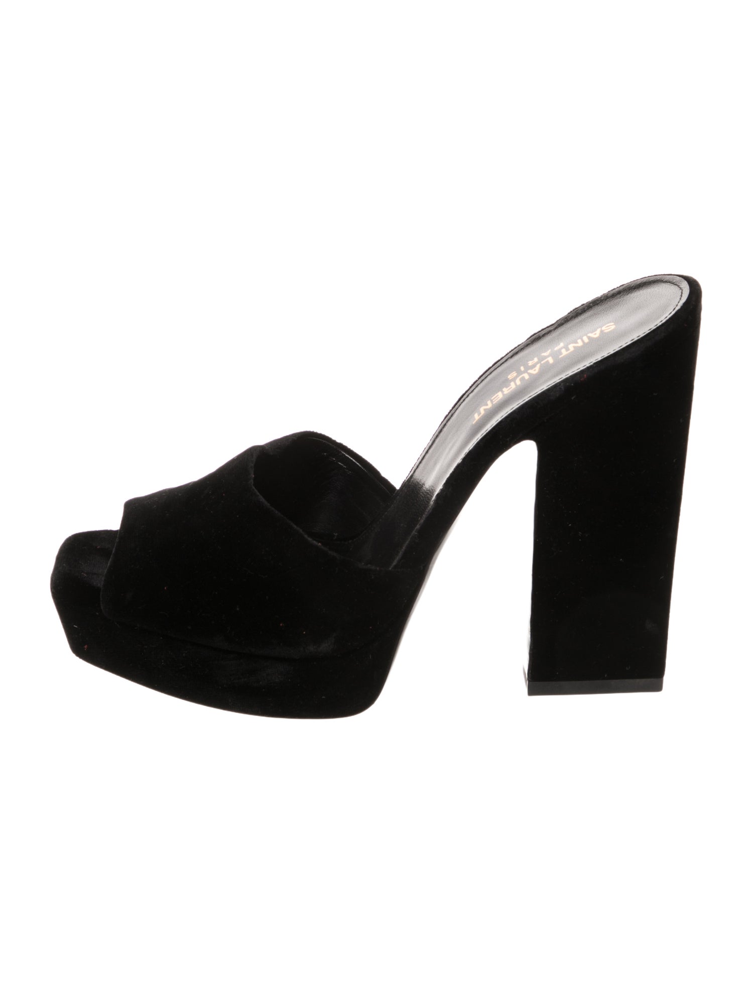 Saint Laurent Velvet Slides