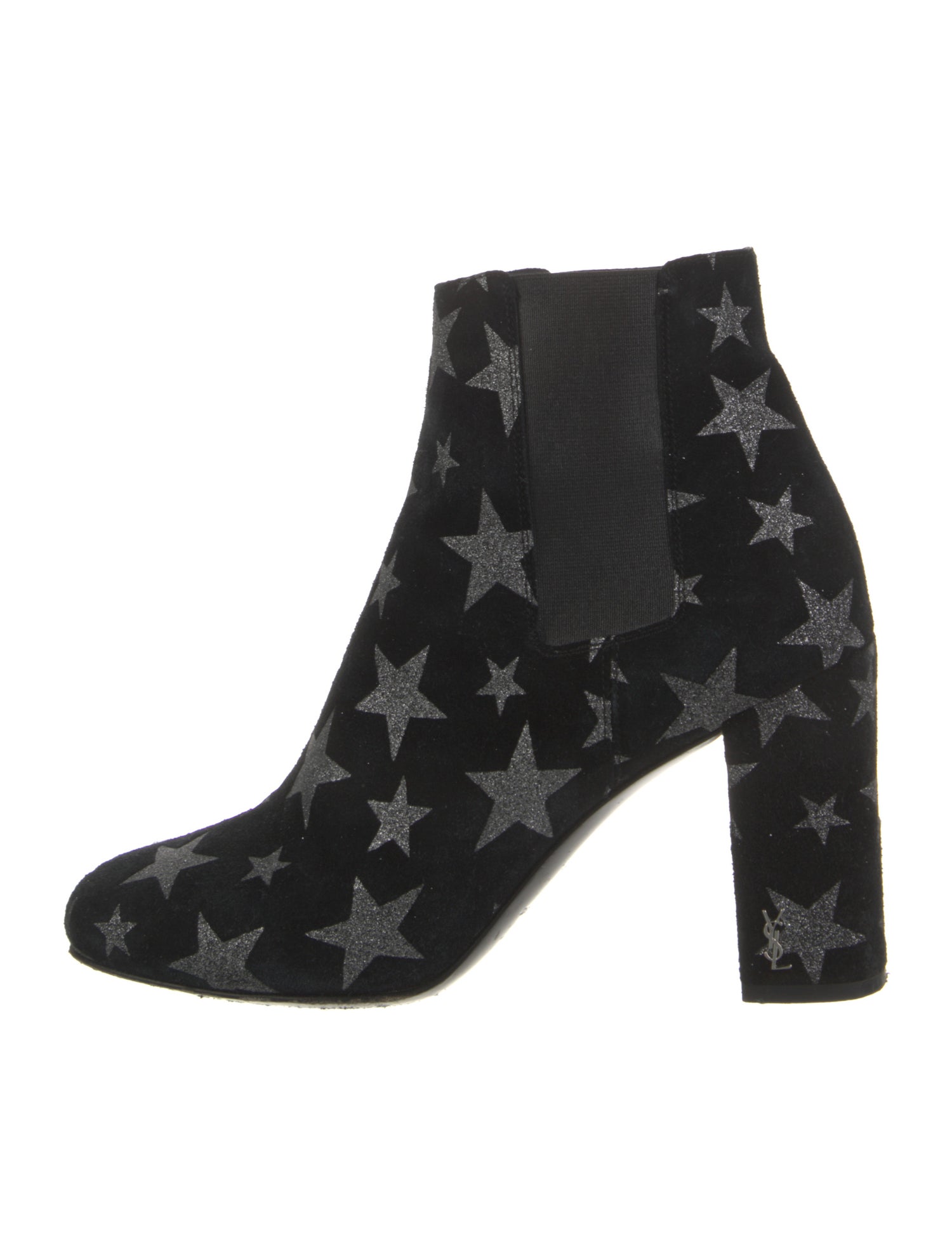 Saint Laurent Suede Printed Chelsea Boots