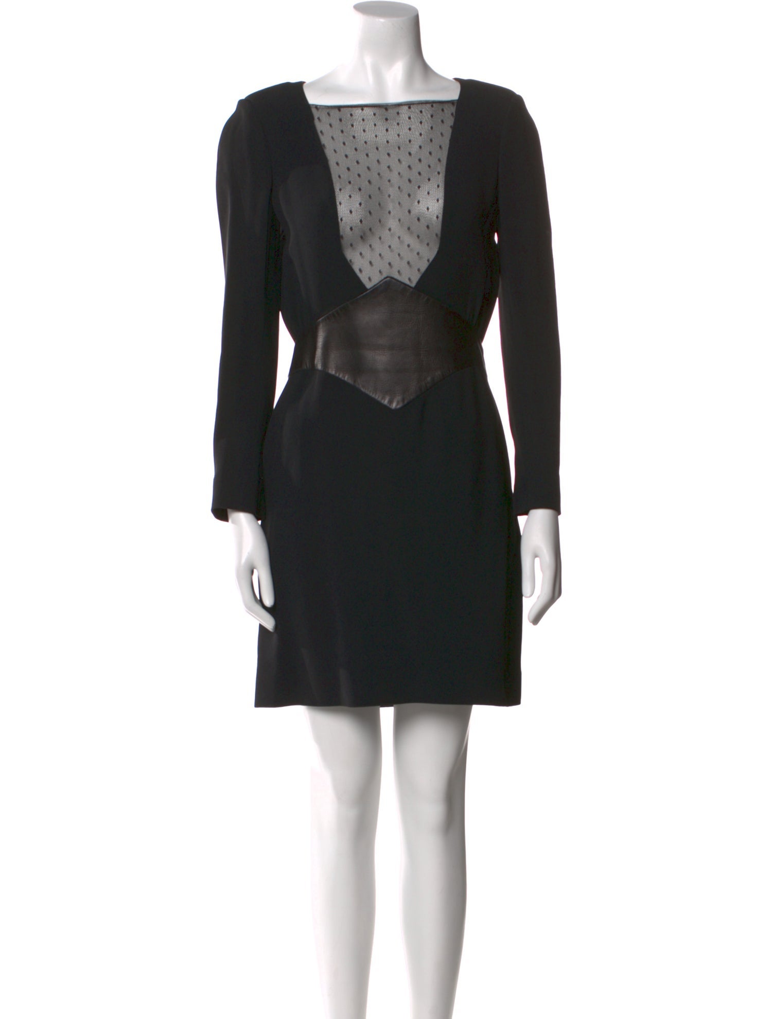 Saint Laurent Square Neckline Long Dress