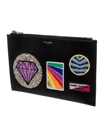 Saint Laurent Leather Clutch