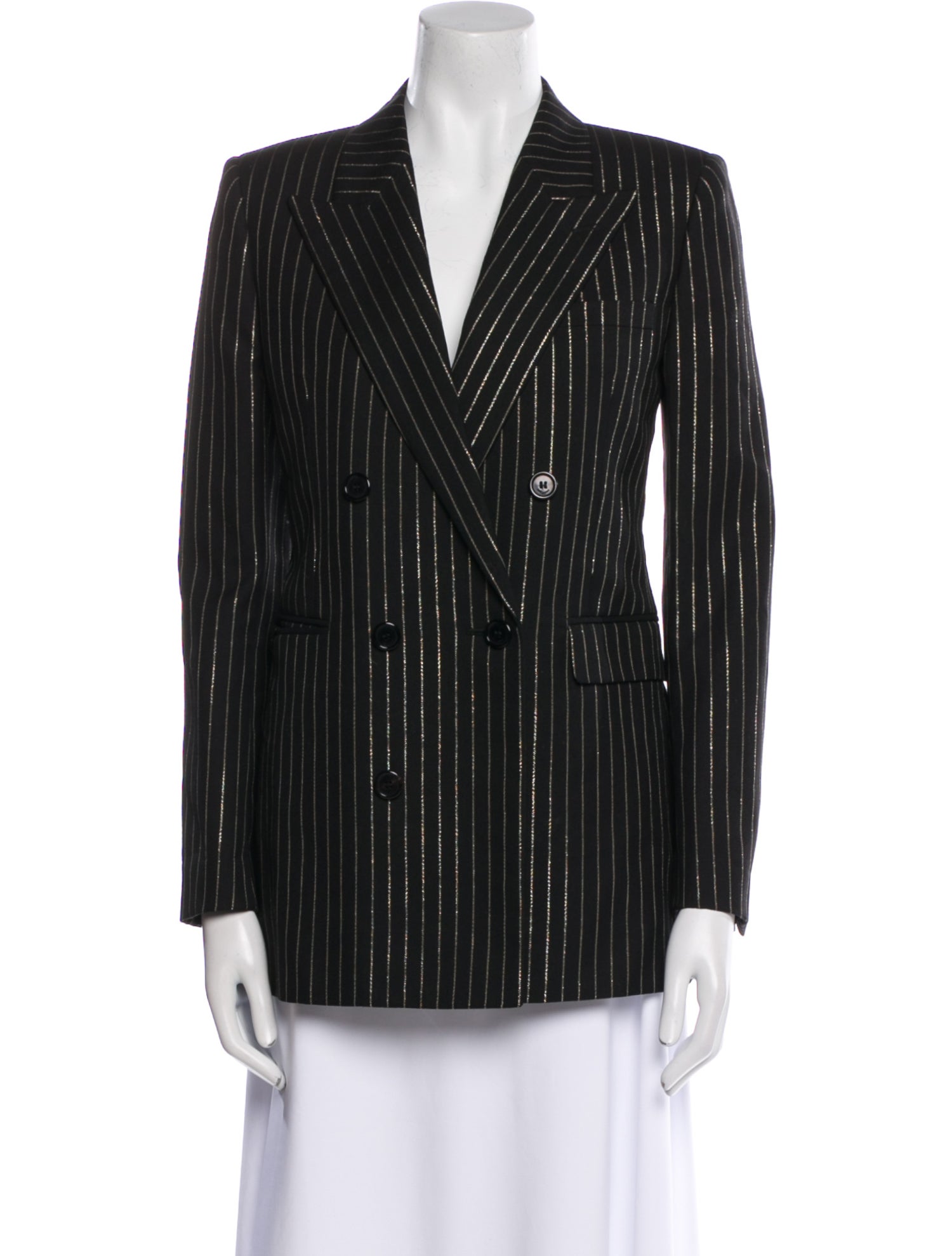 Saint Laurent Wool Striped Blazer