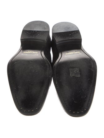 Saint Laurent Suede Monk Straps