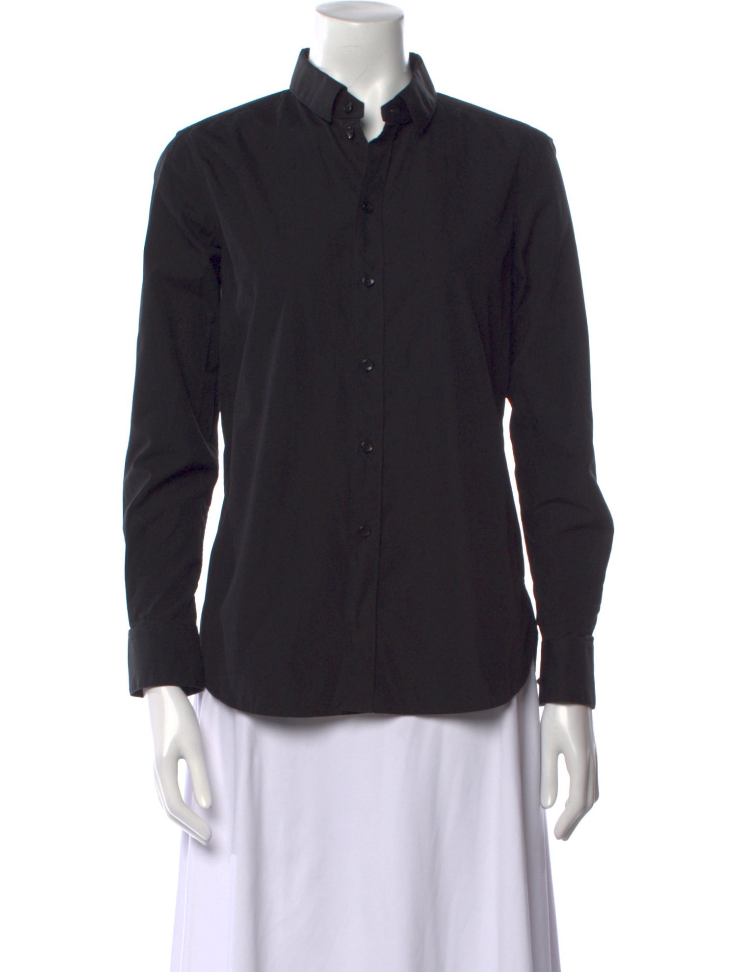 Saint Laurent Long Sleeve Button-Up Top