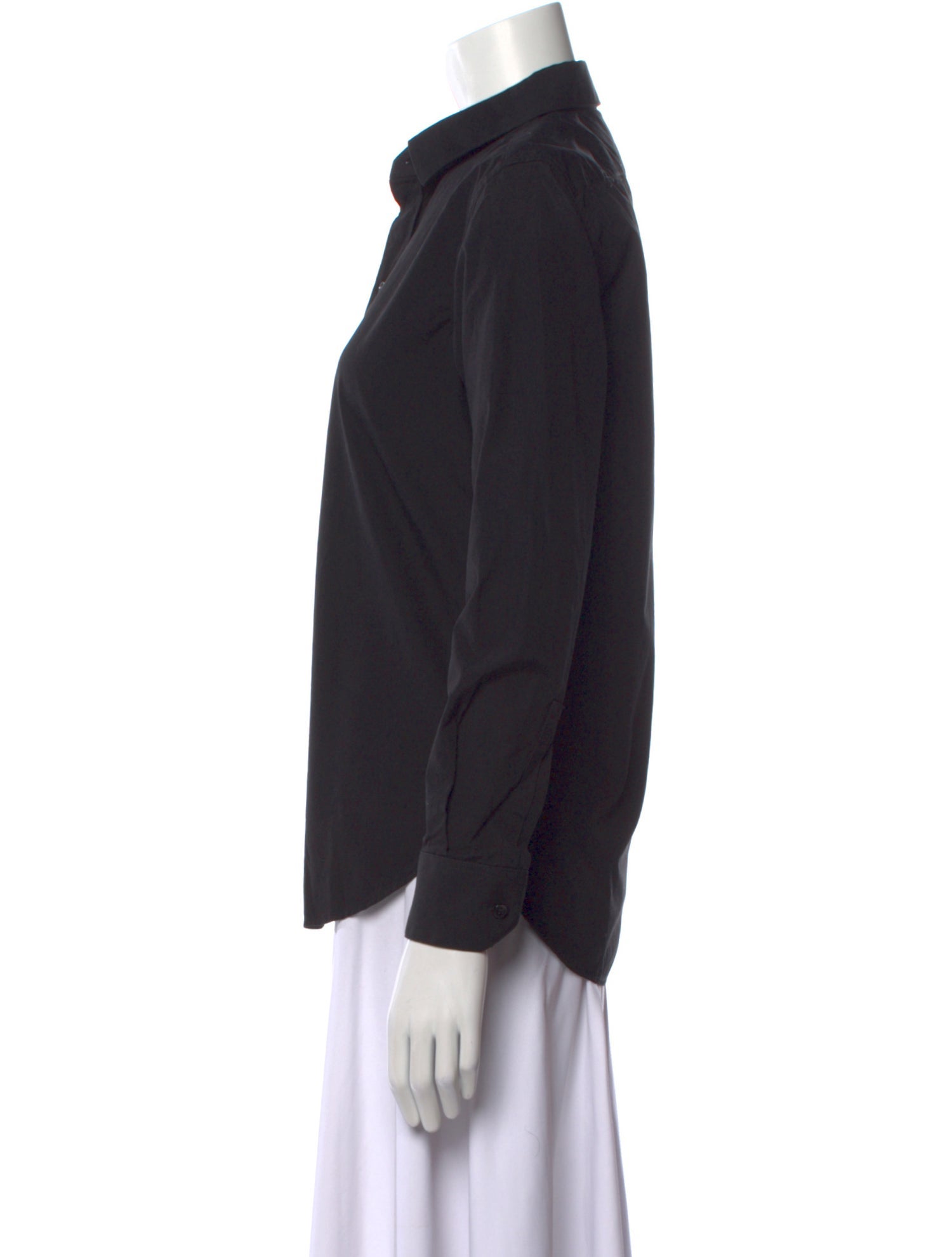 Saint Laurent Long Sleeve Button-Up Top