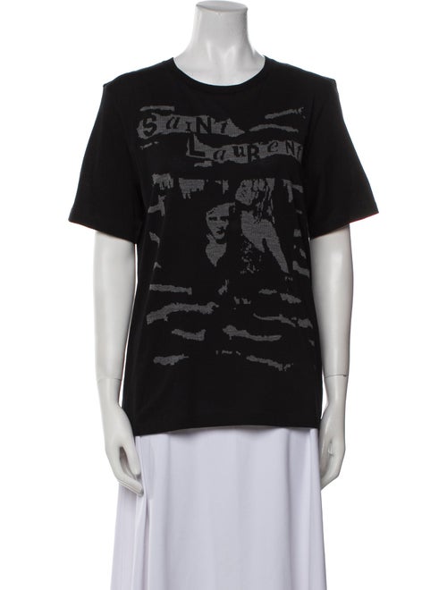 Saint Laurent Graphic Print Crew Neck T-Shirt