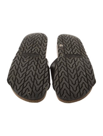 Saint Laurent Leather Studded Accents Slippers