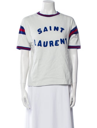 Saint Laurent Graphic Print Crew Neck T-Shirt