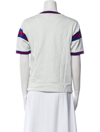 Saint Laurent Graphic Print Crew Neck T-Shirt