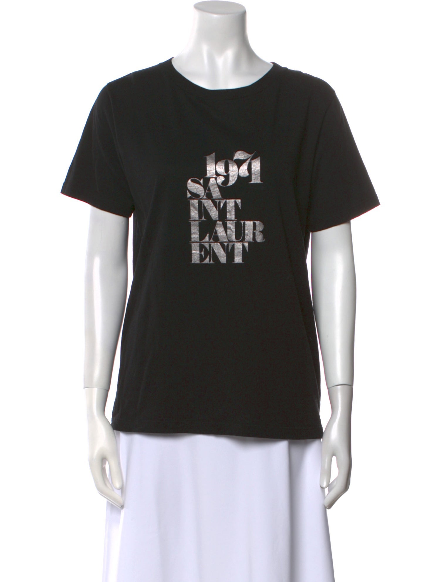 Saint Laurent Graphic Print Crew Neck T-Shirt