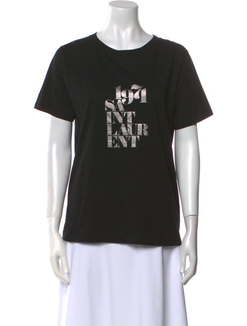 Saint Laurent Graphic Print Crew Neck T-Shirt