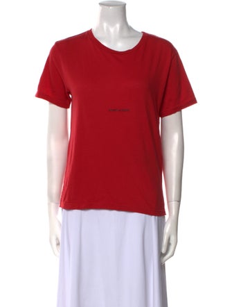 Saint Laurent Crew Neck Short Sleeve T-Shirt