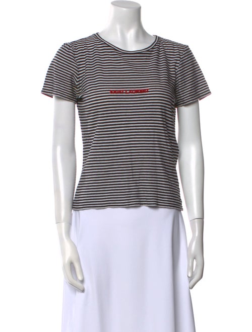 Saint Laurent Striped Crew Neck T-Shirt