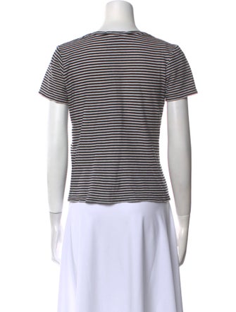 Saint Laurent Striped Crew Neck T-Shirt
