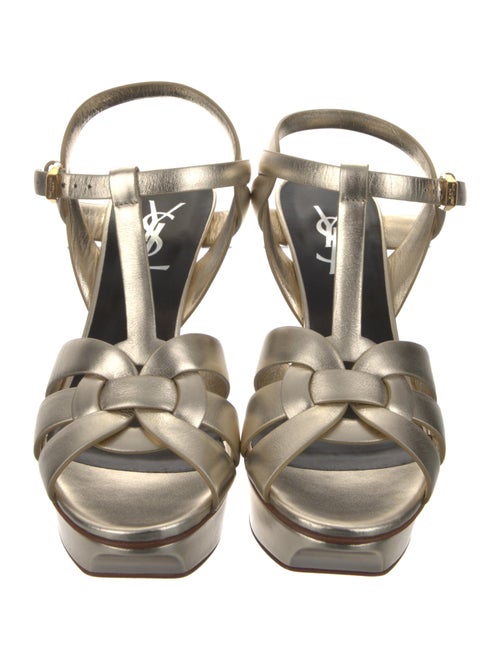 Saint Laurent Leather T-Strap Sandals