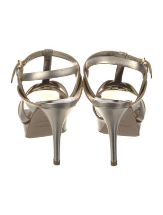 Saint Laurent Leather T-Strap Sandals