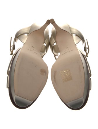 Saint Laurent Leather T-Strap Sandals