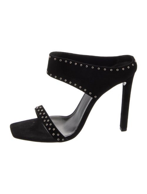Saint Laurent Suede Studded Accents Slides
