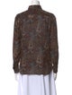 Saint Laurent Paisley Print Mock Neck Blouse