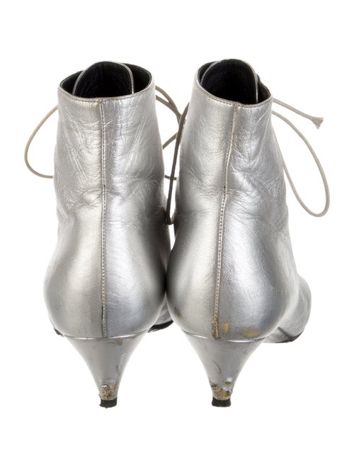 Saint Laurent Leather Lace-Up Boots