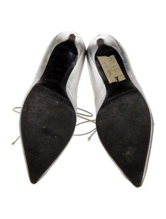 Saint Laurent Leather Lace-Up Boots