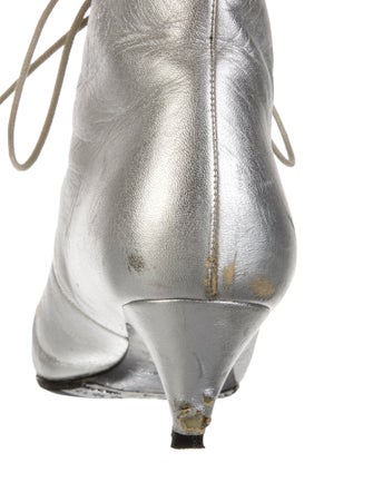 Saint Laurent Leather Lace-Up Boots