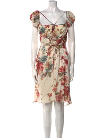 Saint Laurent Floral Print Mini Dress