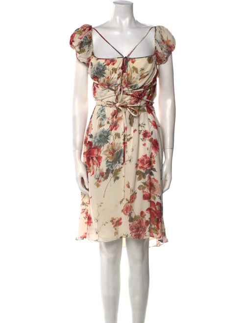 Saint Laurent Floral Print Mini Dress
