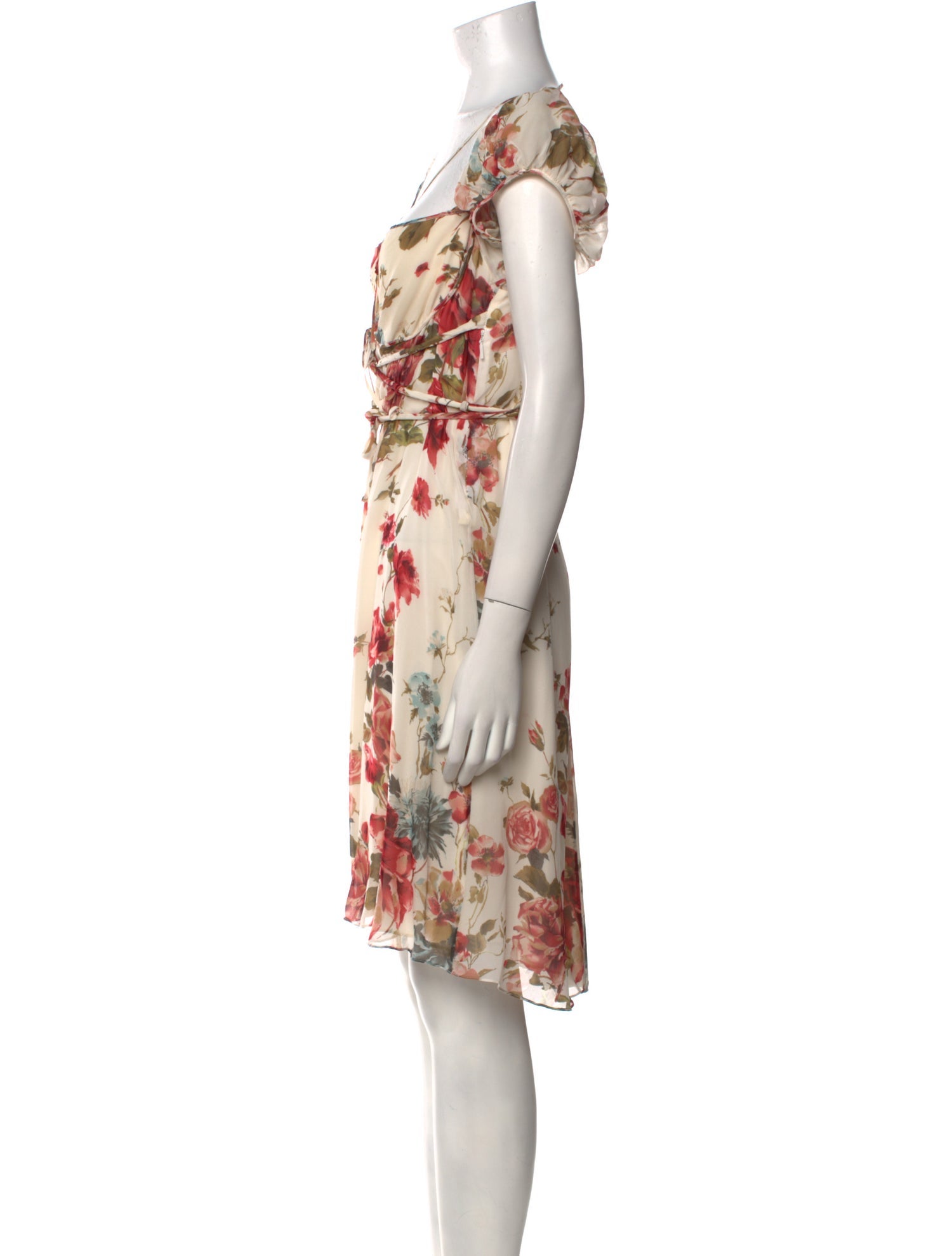 Saint Laurent Floral Print Mini Dress