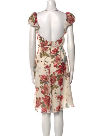 Saint Laurent Floral Print Mini Dress