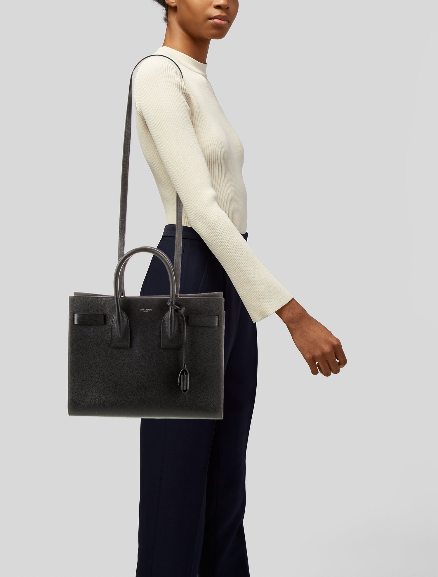 Saint Laurent Leather Sac De Jour