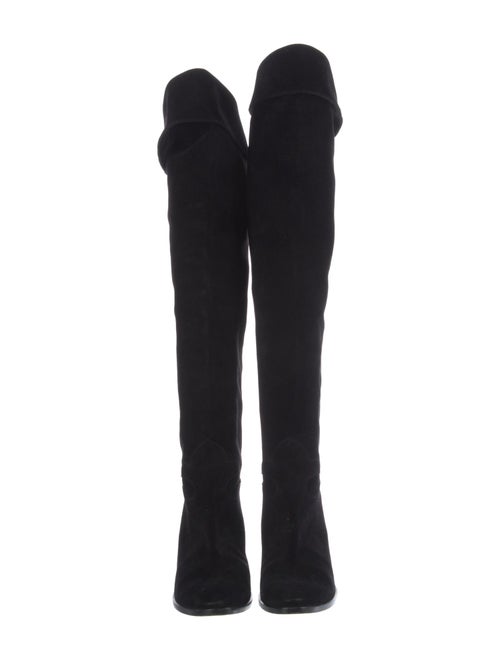 Saint Laurent Suede Tassel Accents Boots