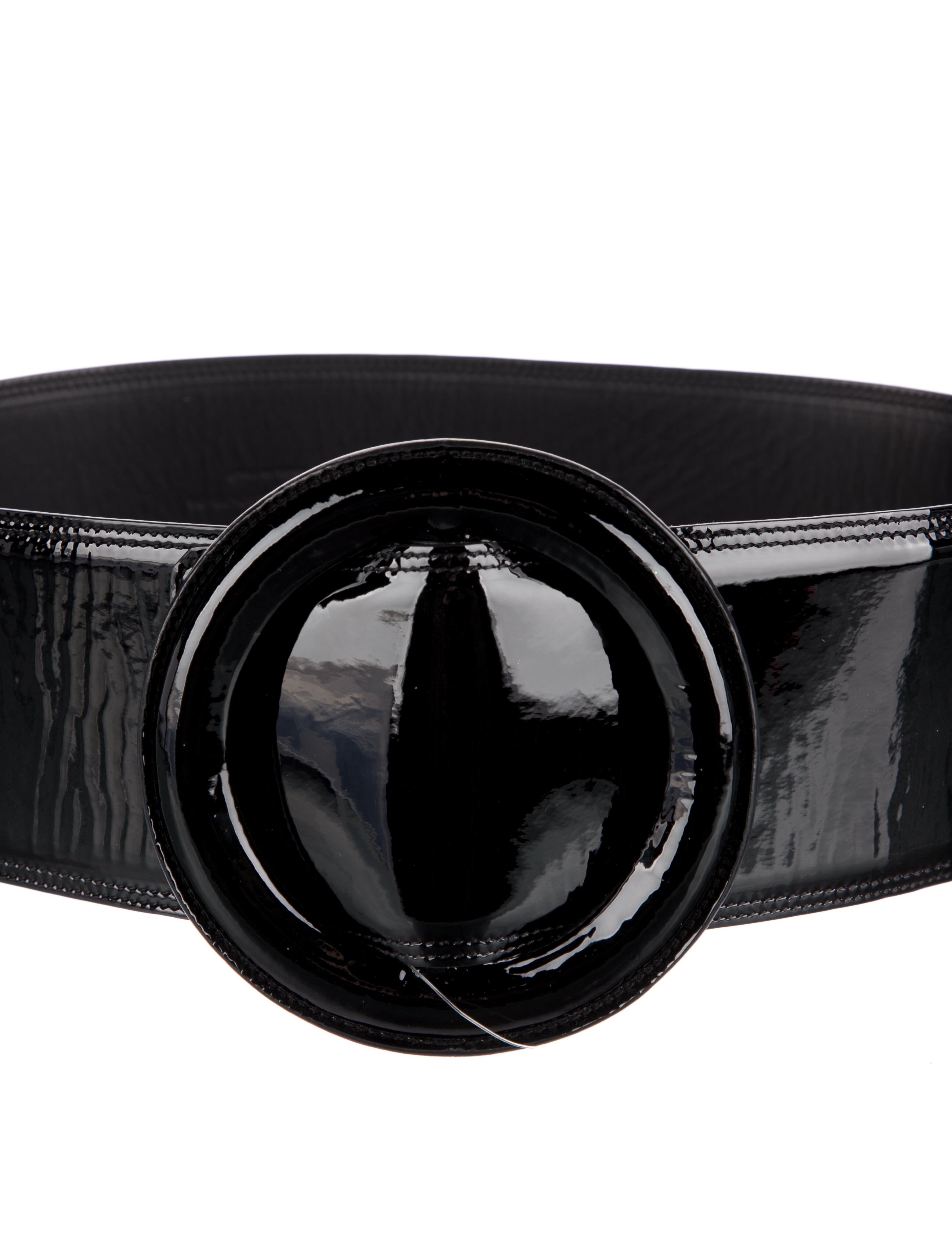 Saint Laurent Wide Patent Leather Belt