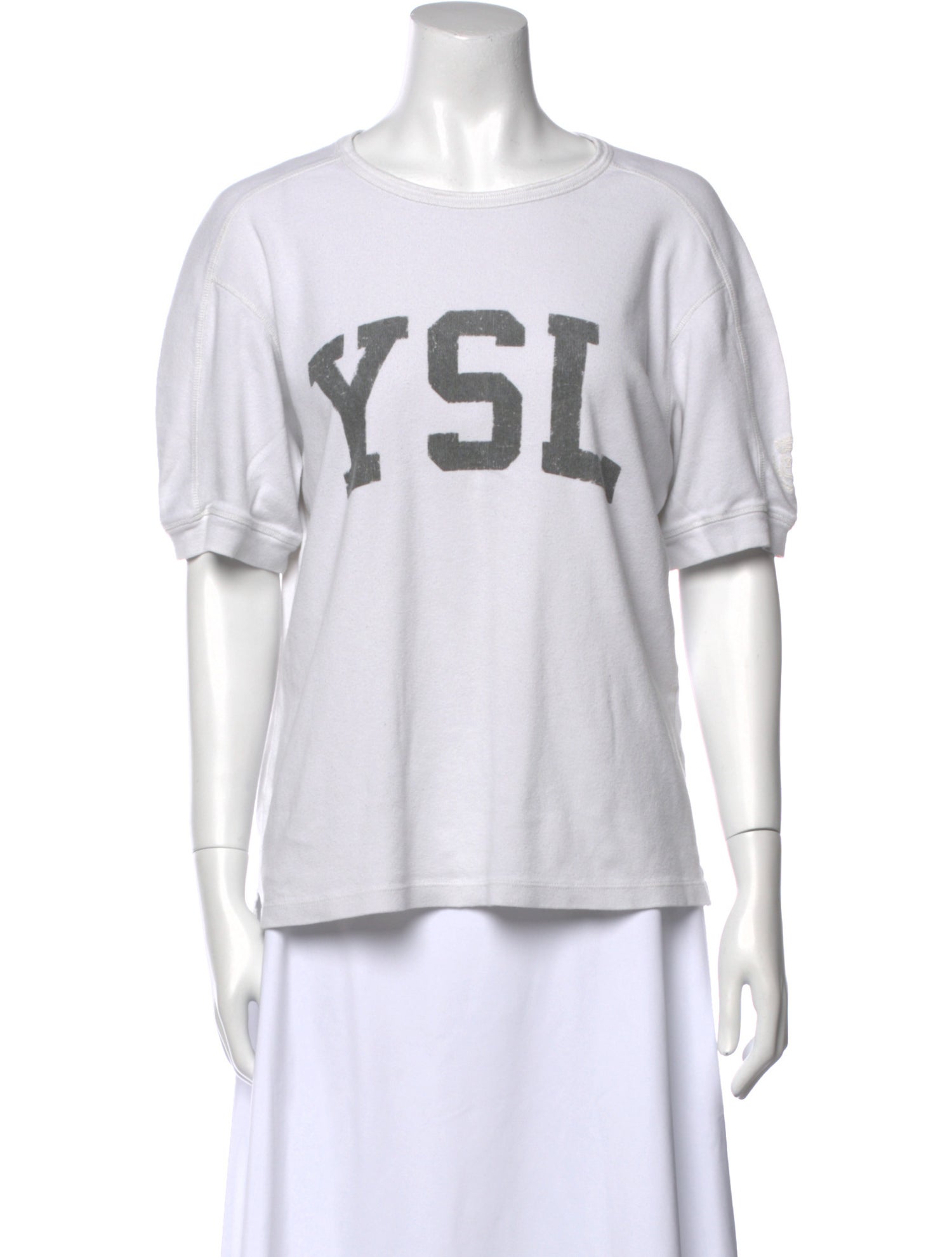 Saint Laurent Graphic Print Crew Neck T-Shirt