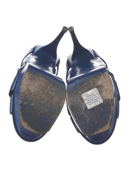 Saint Laurent Patent Leather T-Strap Sandals