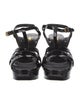 Saint Laurent Patent Leather T-Strap Sandals