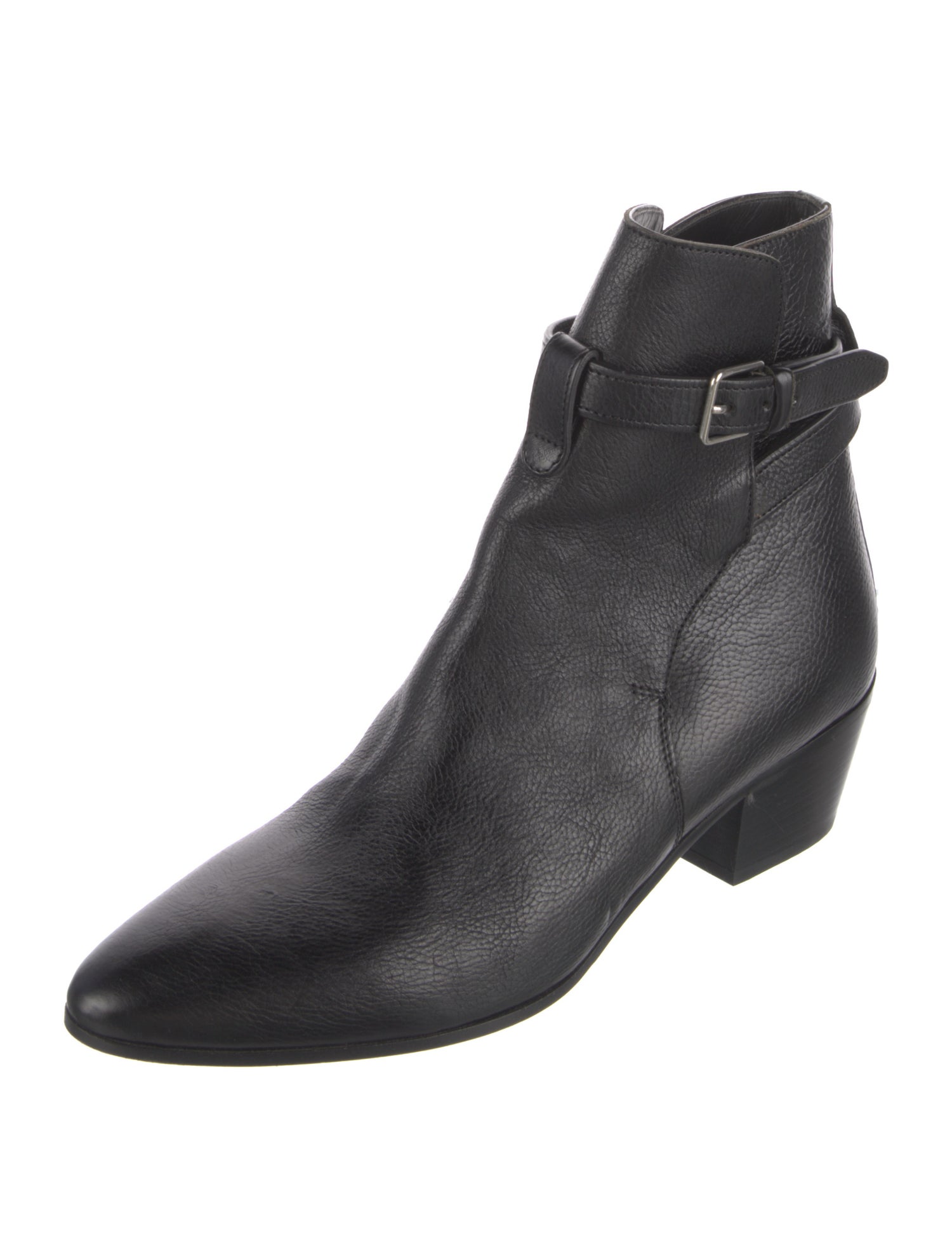 Saint Laurent Leather Moto Boots