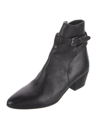 Saint Laurent Leather Moto Boots