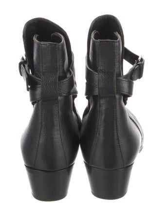 Saint Laurent Leather Moto Boots