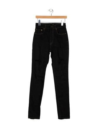 Saint Laurent High-Rise Skinny Leg Jeans