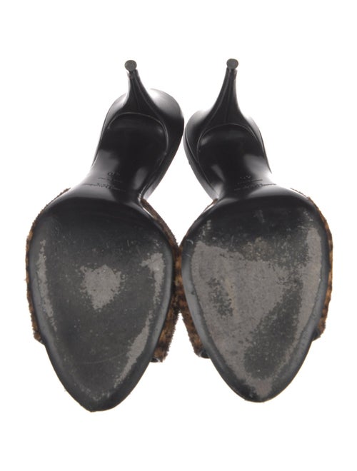 Saint Laurent Ponyhair Printed Slides