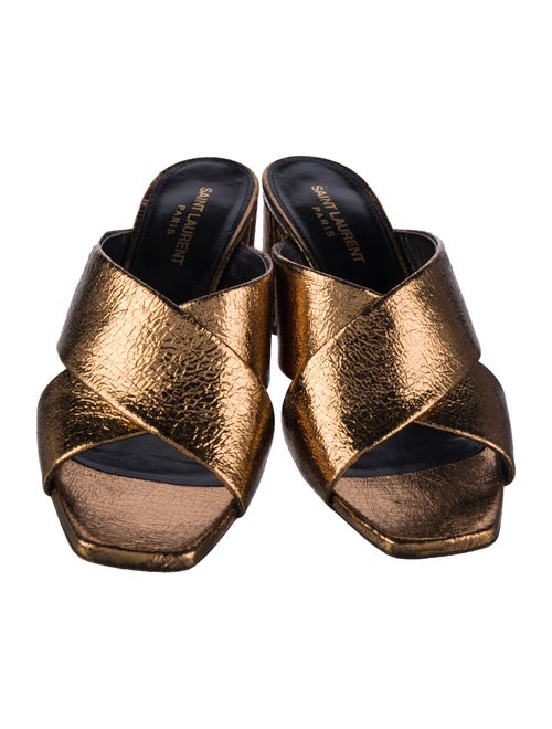 Saint Laurent Leather Slides