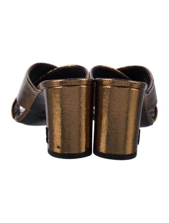 Saint Laurent Leather Slides