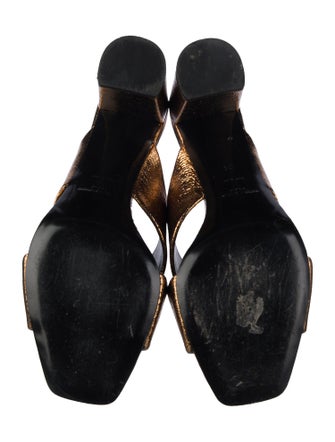 Saint Laurent Leather Slides