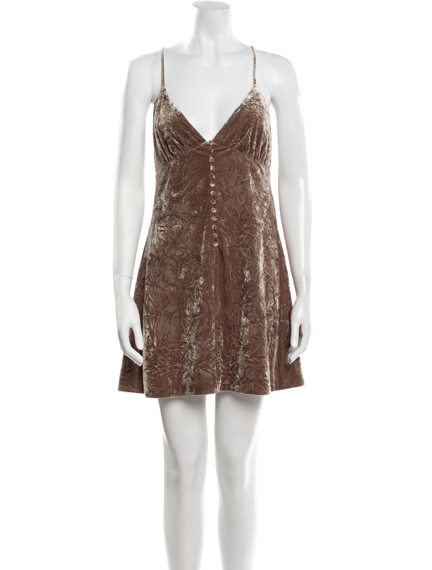 Saint Laurent V-Neck Mini Dress w/ Tags