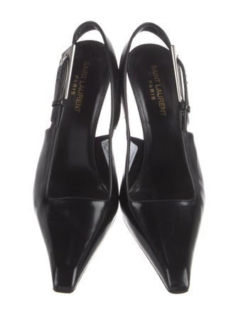 Saint Laurent Patent Leather Slingback Pumps