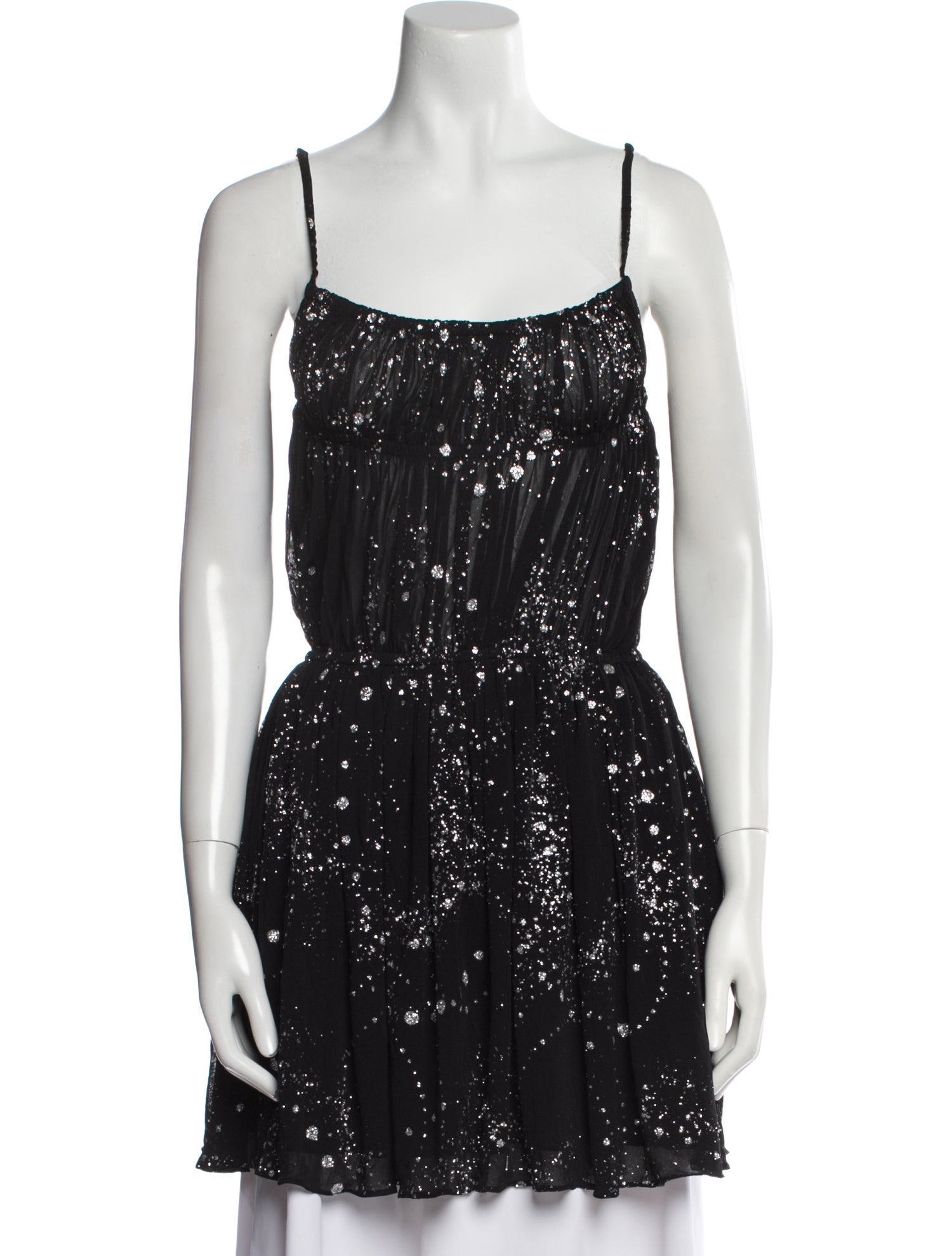 Saint Laurent Square Neckline Sleeveless Tunic