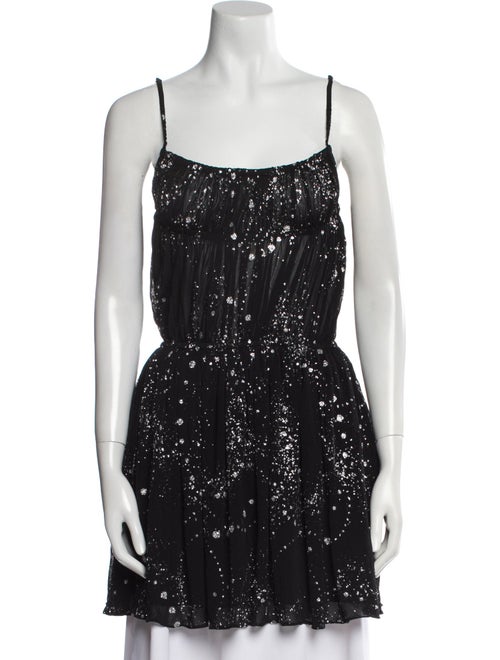 Saint Laurent Square Neckline Sleeveless Tunic