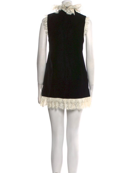 Saint Laurent Lace Pattern Mini Dress